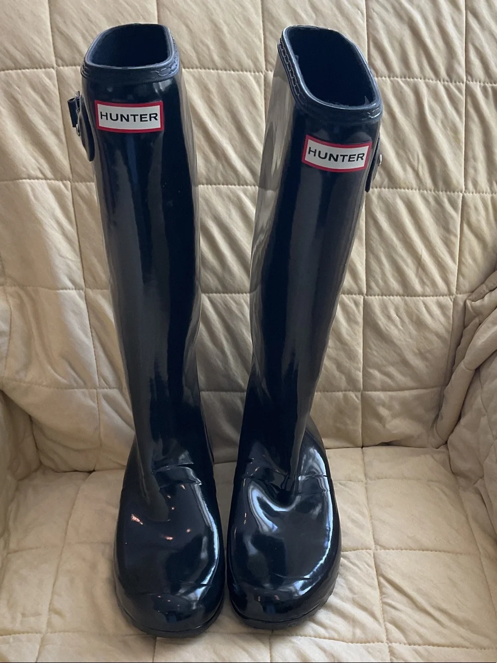 🆕Hunter Tall Black Gloss Knee-High Rain Boots